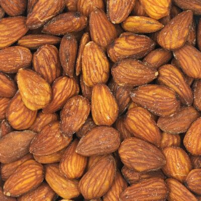 Salted extra virgin olive oil fried almonds with skin